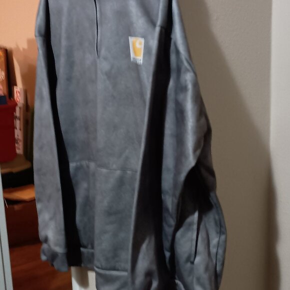 Carhartt Mens 1/4 Zip Long Sleeve Pullover Size 3XL Metallic Silver Gray - Picture 4 of 13